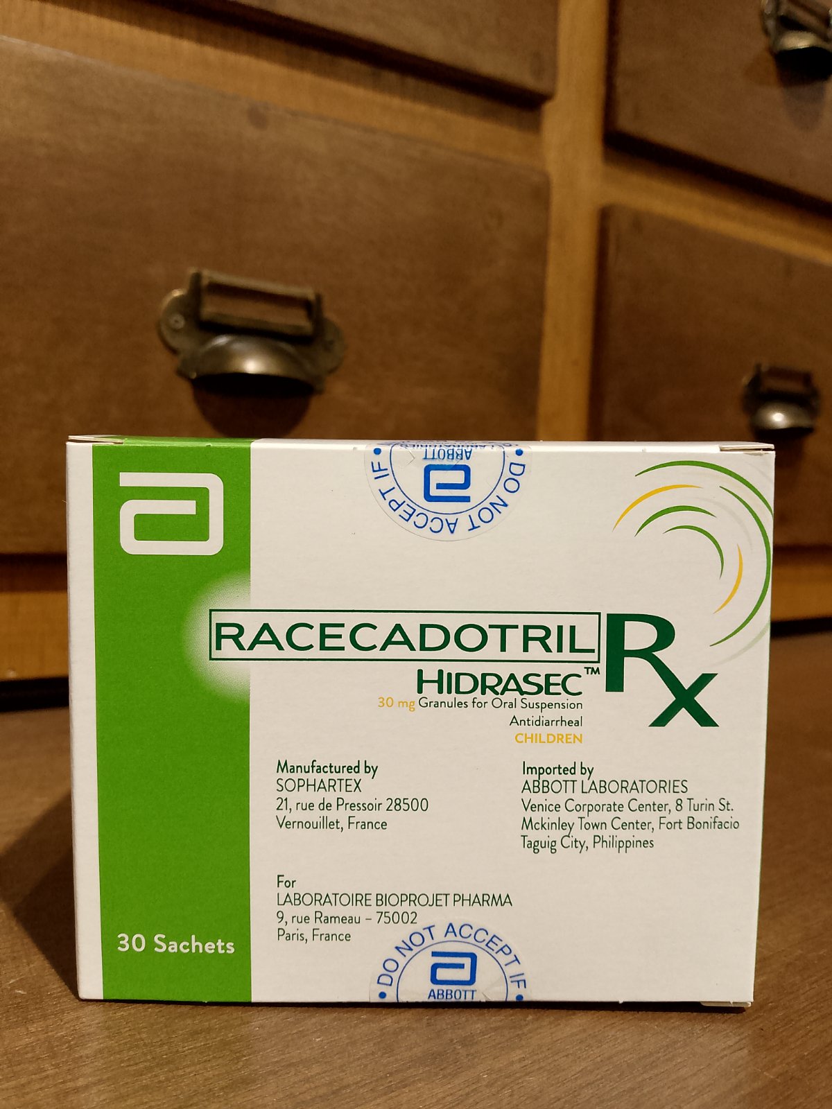 Racecadotril (Hidrasec) 30mg Granules for Oral Suspension Children