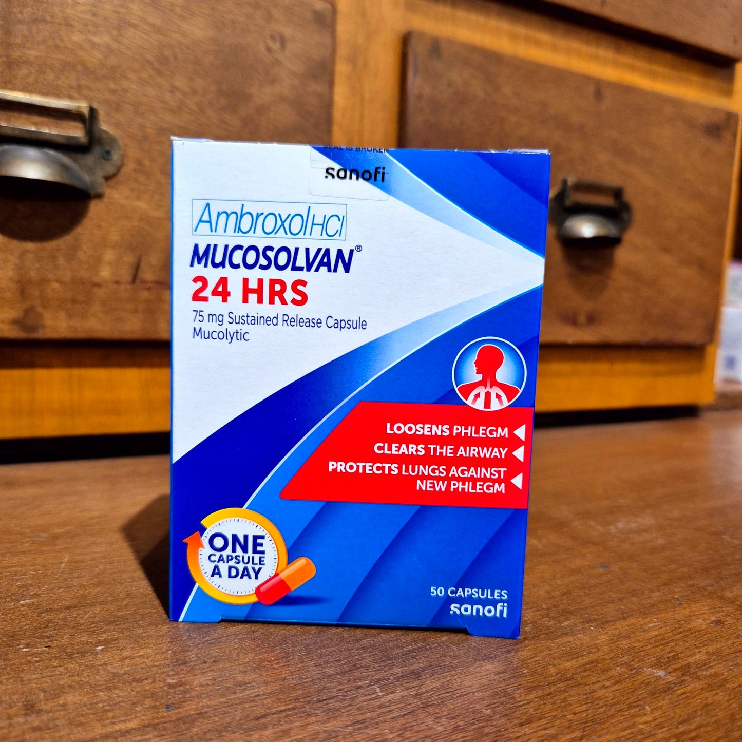 Ambroxol Hcl (Mucosolvan) 75mg Sustained Release Capsule