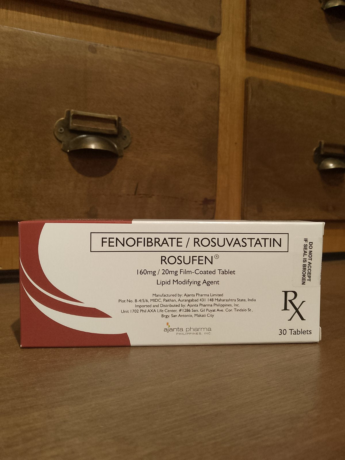 Fenofibrate / Rosuvastatin (Rosufen) 160mg / 20mg Film-Coated Tablet