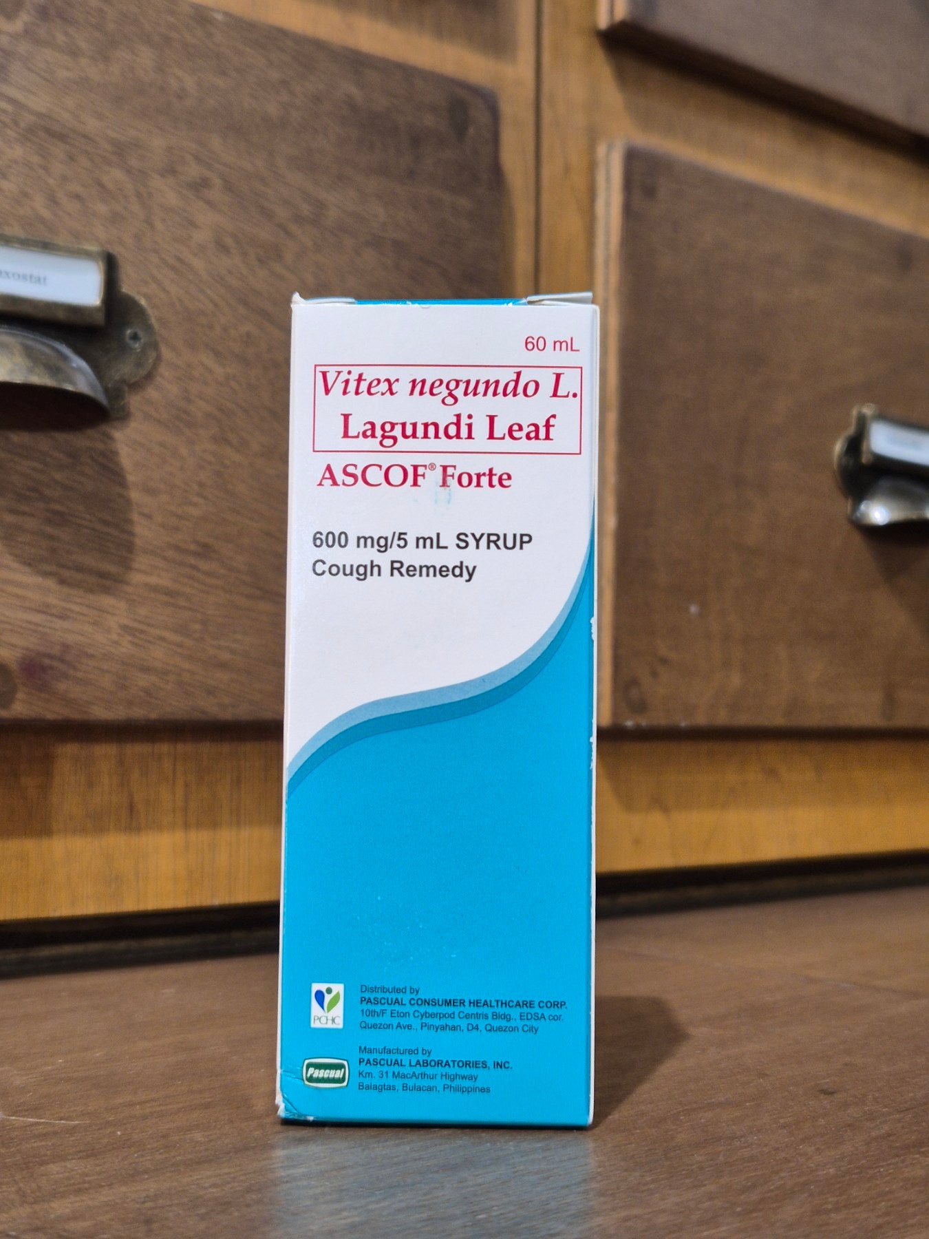 Vitex negundo L. (Ascof Forte) 600mg/5mL, Syrup, Menthol, Sugar free, 60mL