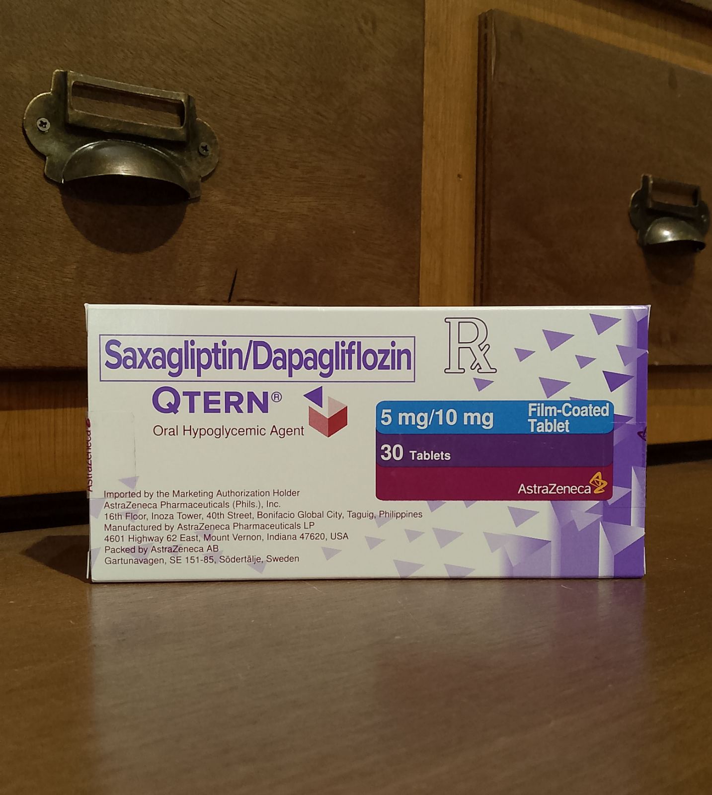 Saxagliptin + Dapagliflozin (Qtern) 5mg/10mg, Film-coated Tablet