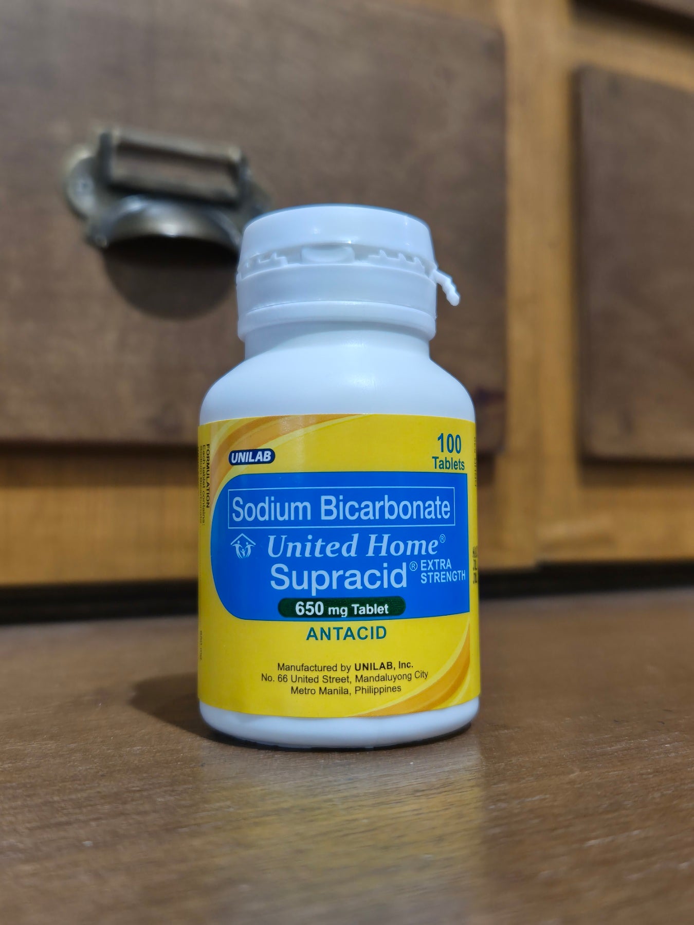 Sodium Bicarbonate (UHP Supracid) 650mg Tablet (1 bottle of 100')