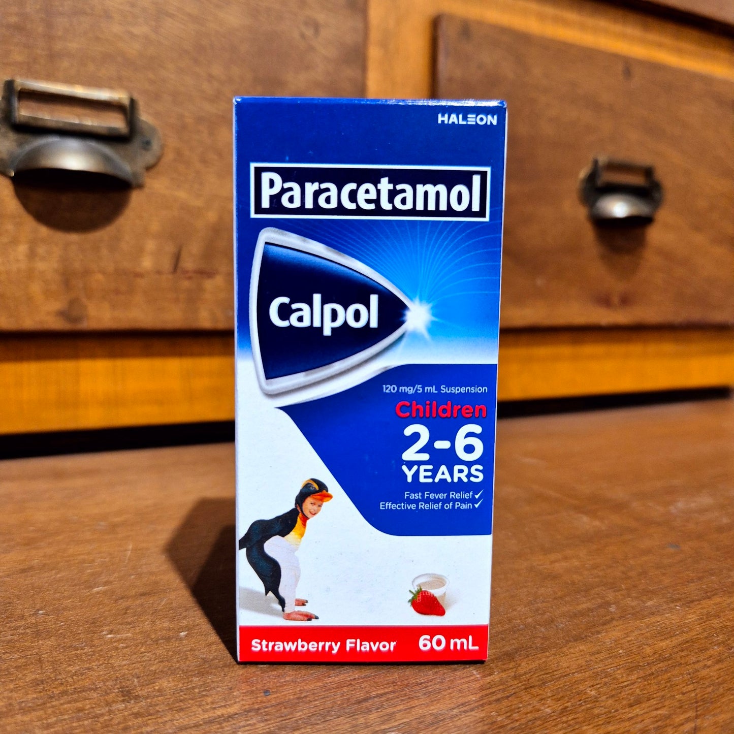 Paracetamol (Calpol) Strawberry Flavor 120mg/5ml, 60mLSuspension