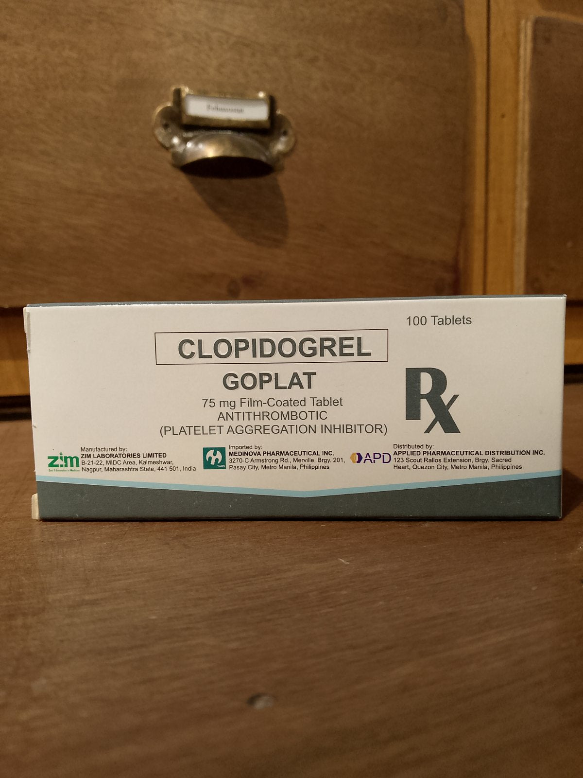 Clopidogrel (Goplat) 75mg Film-coated Tablet