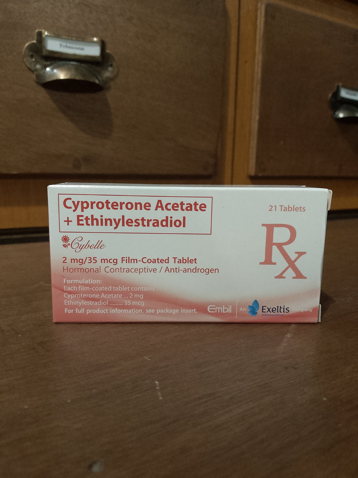 Cyproterone Acetate + Ethinylestradiol (Cybelle) 2mg/ 35mcg Tablet, 21s