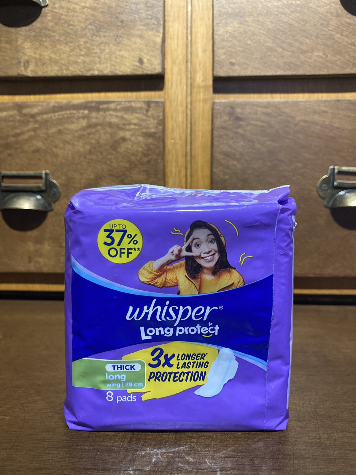 Whisper Long Protect Sanitary Napkin w/ wings 8's