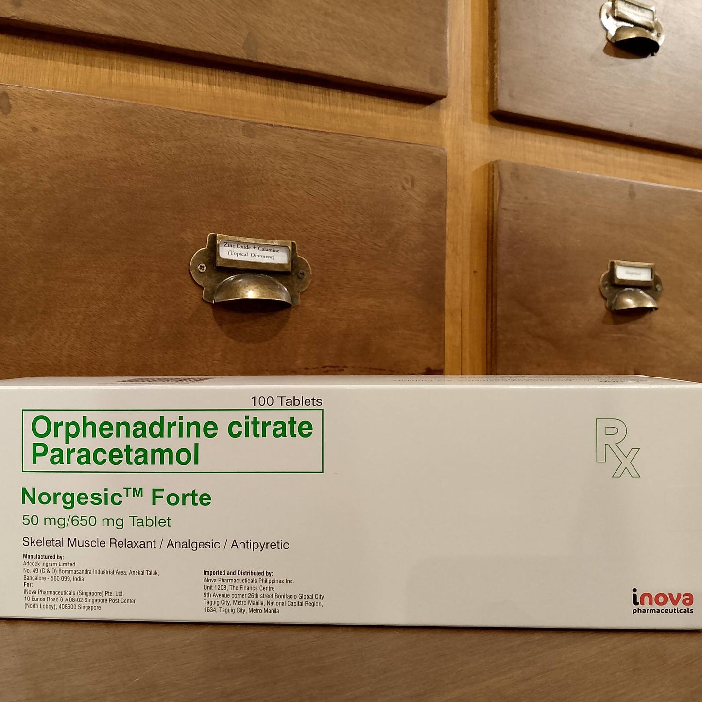 Orphenadrine Citrate + Paracetamol (Norgesic Forte) 50mg/650mg Tablet