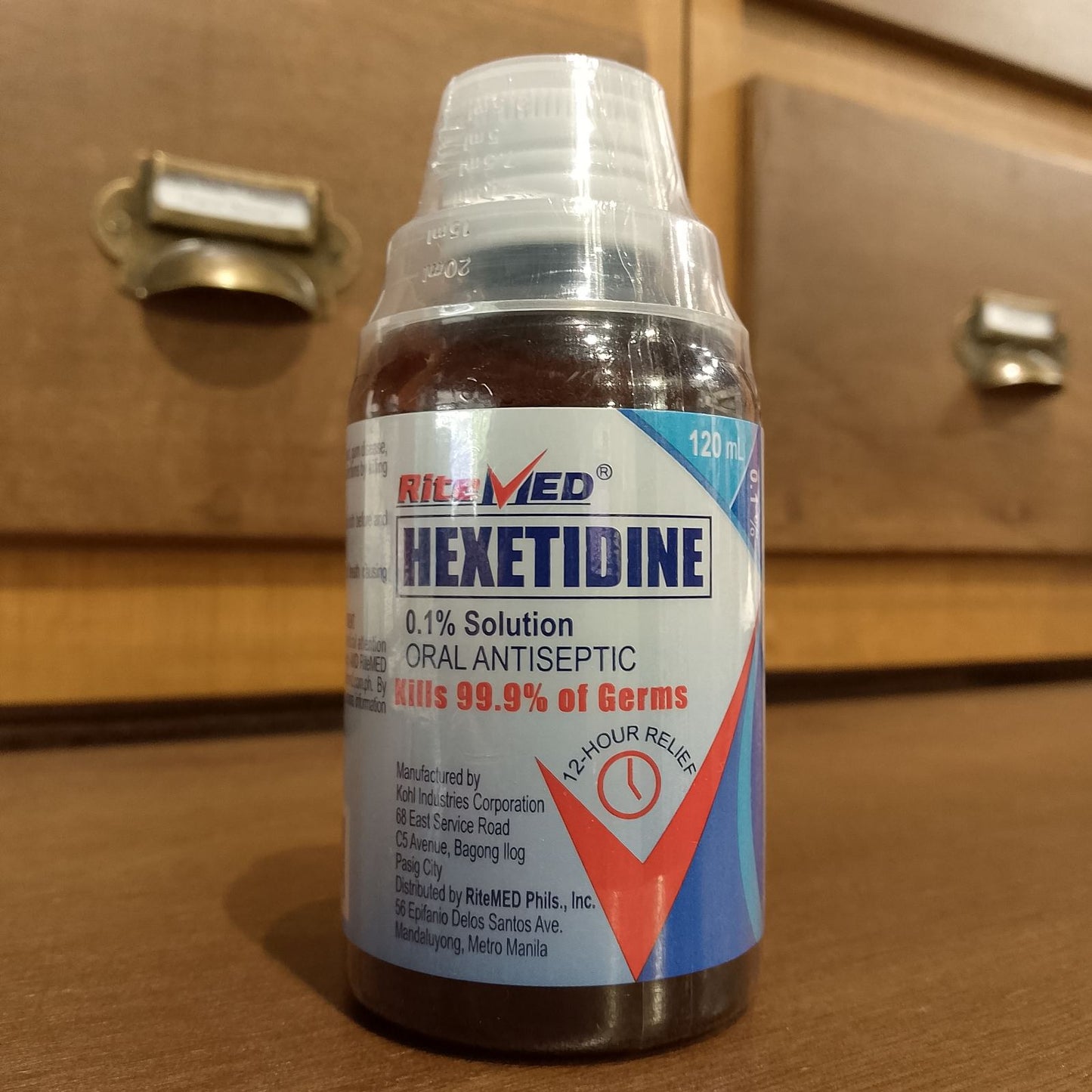 Hexetidine (Ritemed) 0.10% Antiseptic Mouthwash 120mL