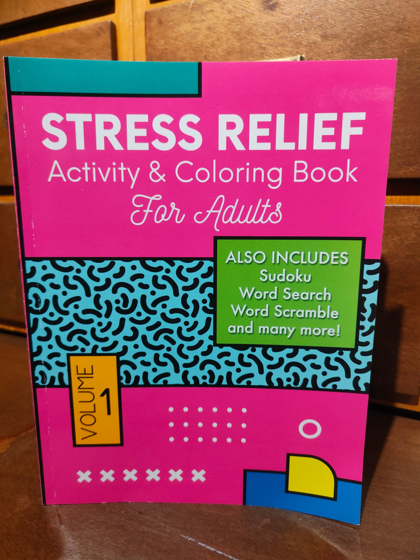 Stress Relief Activity & Coloring Book For Adults