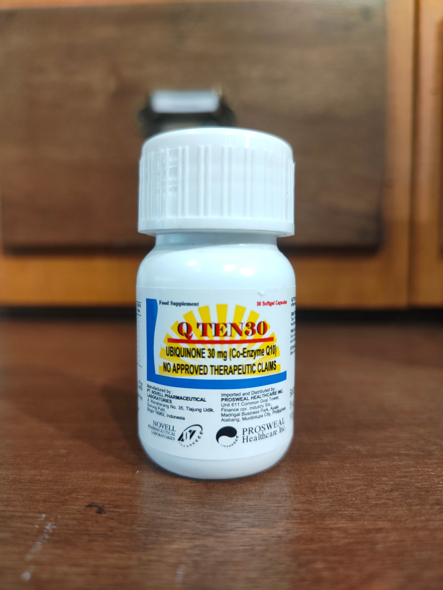 Ubiquinone (Coenzyme Q10) (QTen30) 30mg Softgel Capsule