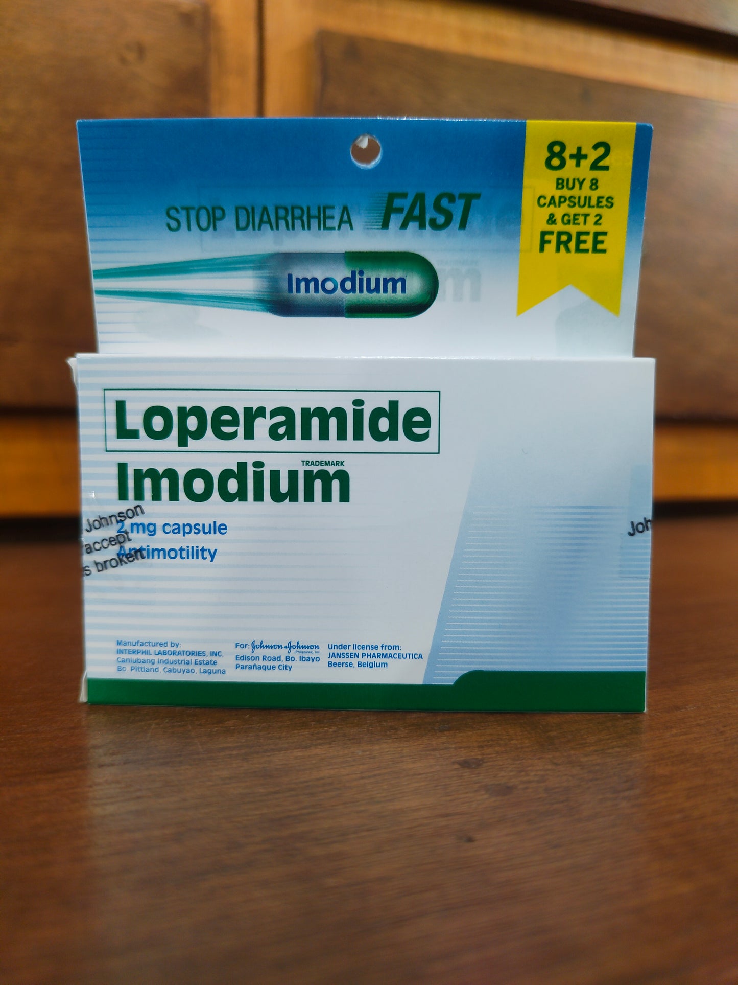 Loperamide (Imodium) 2mg Capsule (Buy 8 Get 2 Free)