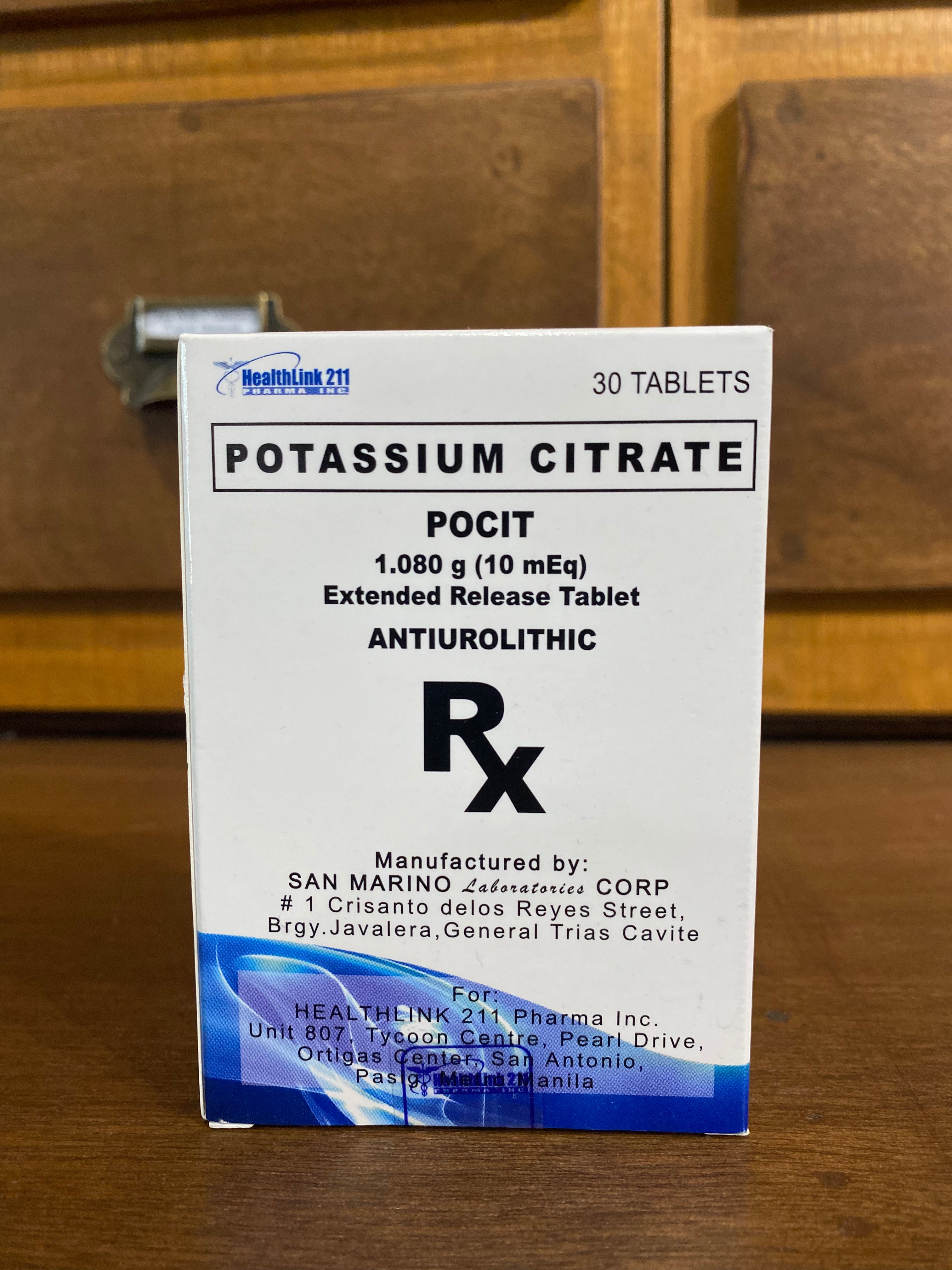 Potassium Citrate [POCIT] 1.08g (10mEq) Extended-Release Tablet – Meds ...