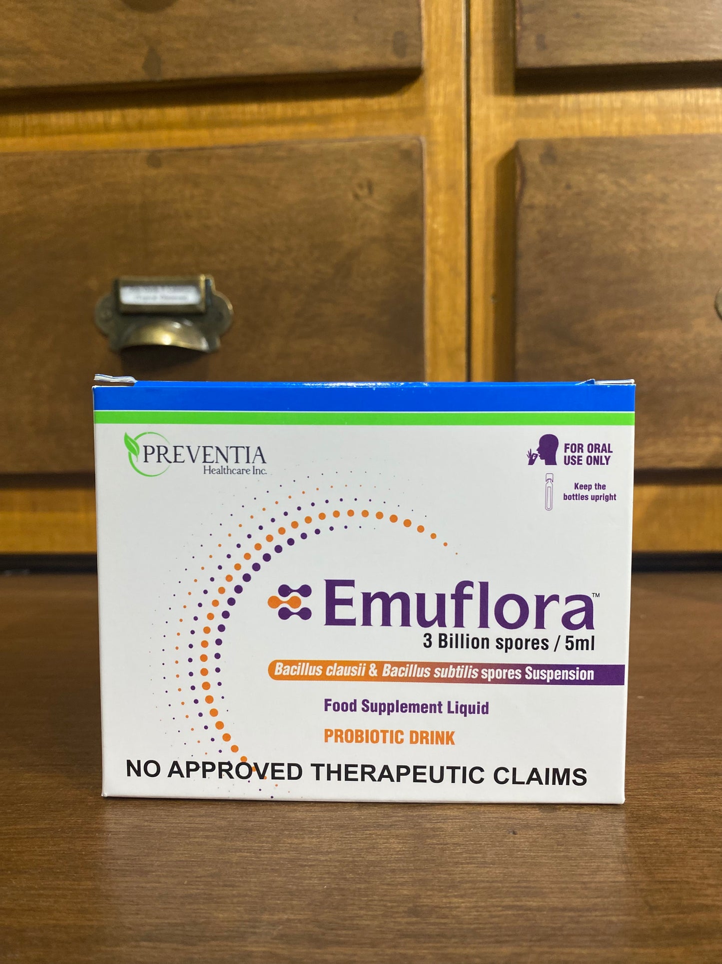 Bacillus clausii + Bacillus subtilis (EMUFLORA) 3B spores/5mL, 5mL