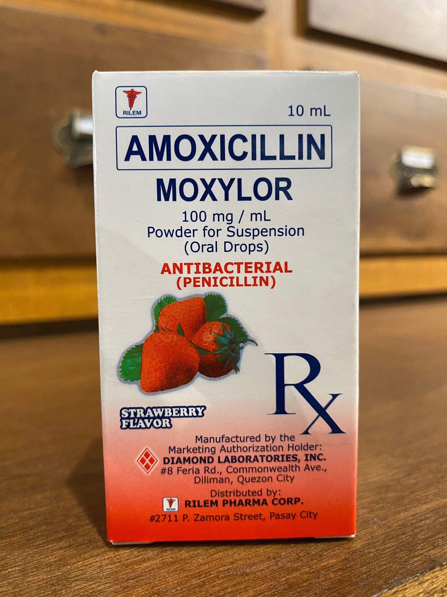 Amoxicillin (Moxylor) 100Mg/Ml Drops 10mL
