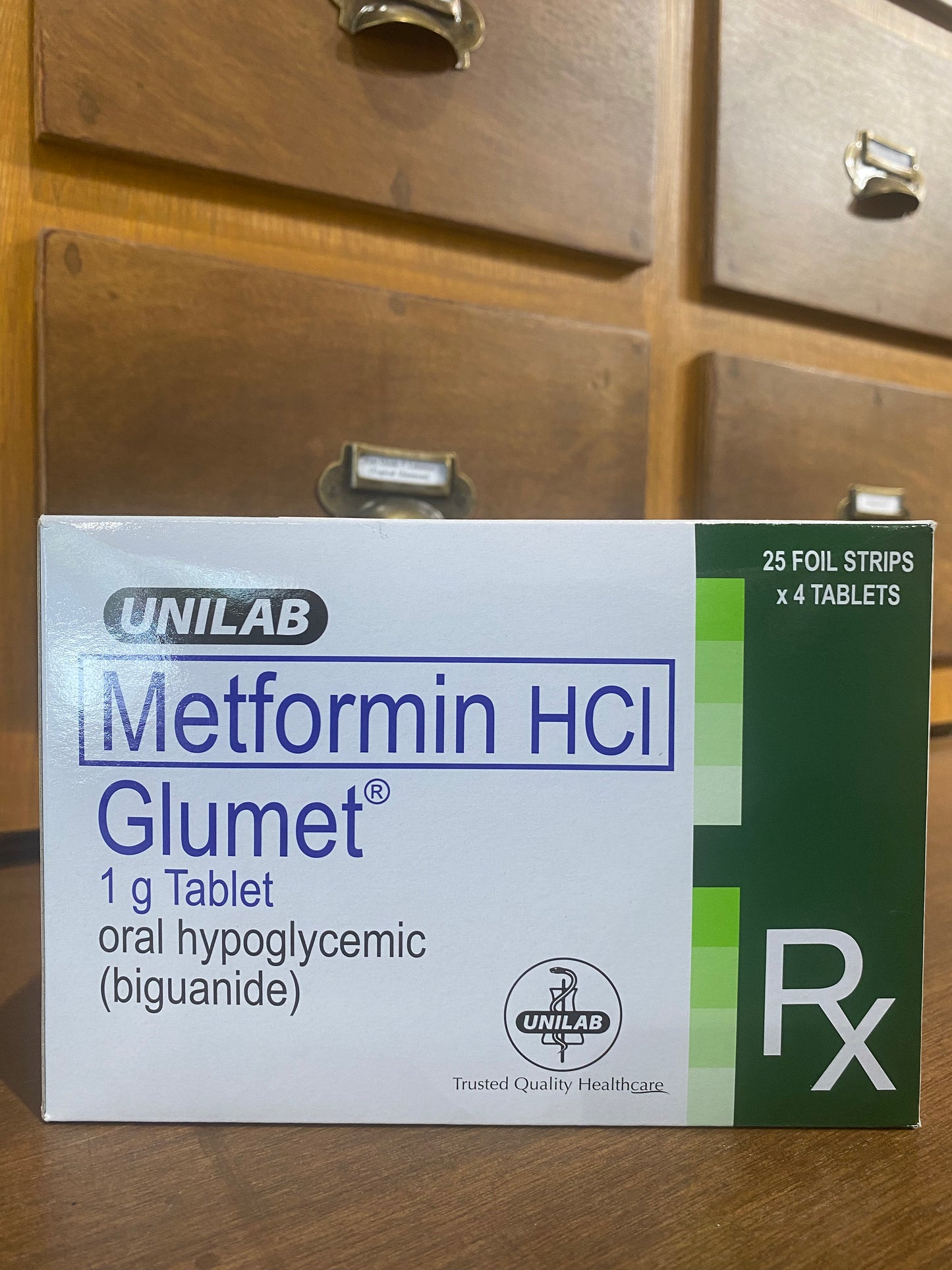 Metformin HCl (Glumet) 1000mg Tablet