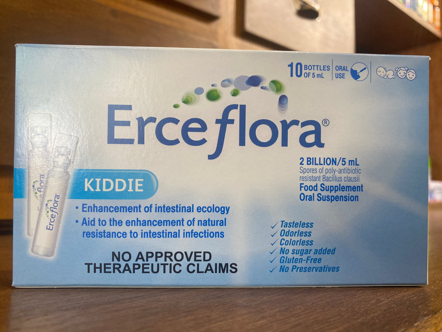Bacillus clausiii (ERCEFLORA Kiddie) 2 Billion/ 5mL, 5mL Suspension