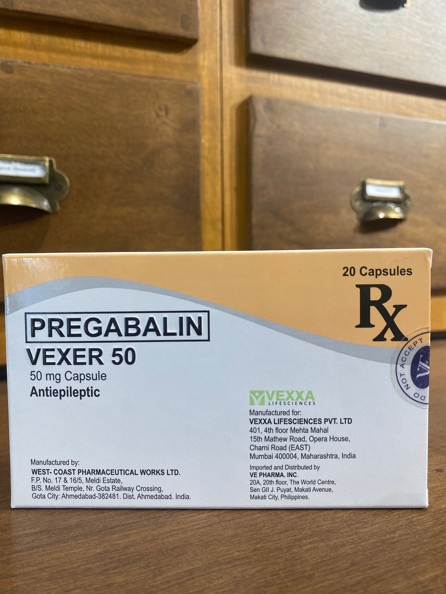Pregabalin 50Mg Cap (Vexer 50)