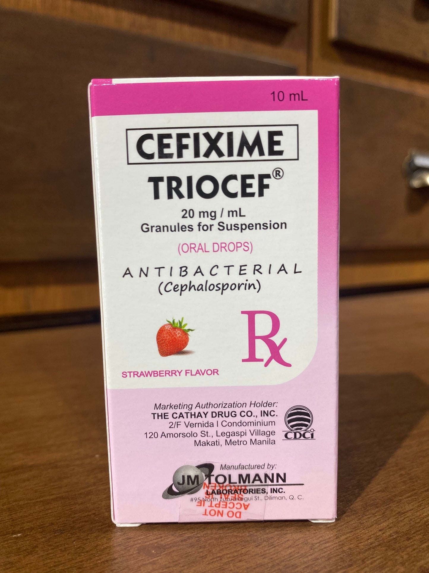 Cefixime (TRIOCEF) 20mg/mL Granules for suspension 10mL