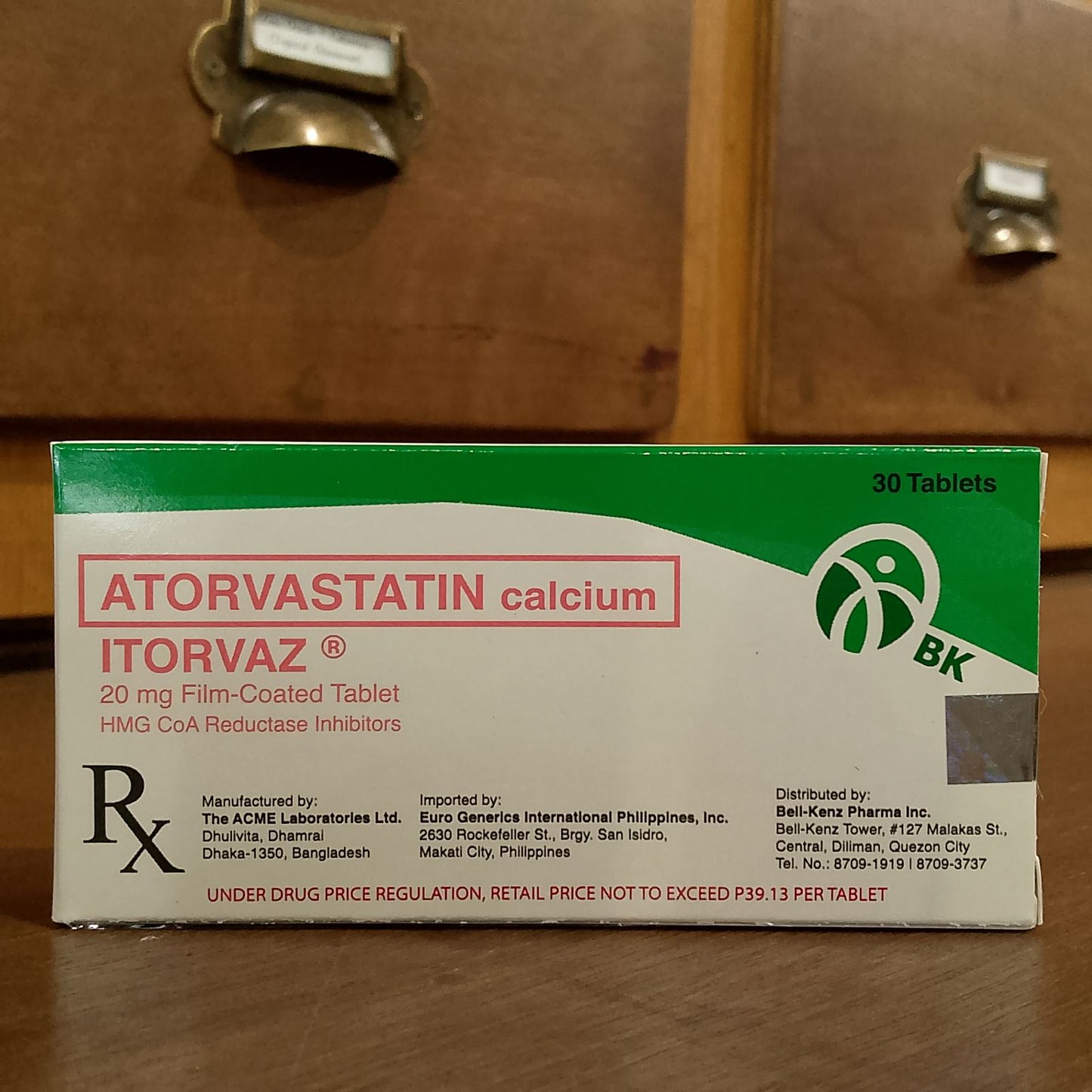 Atorvastatin (Itorvaz) 20mg Film-Coated Tablet