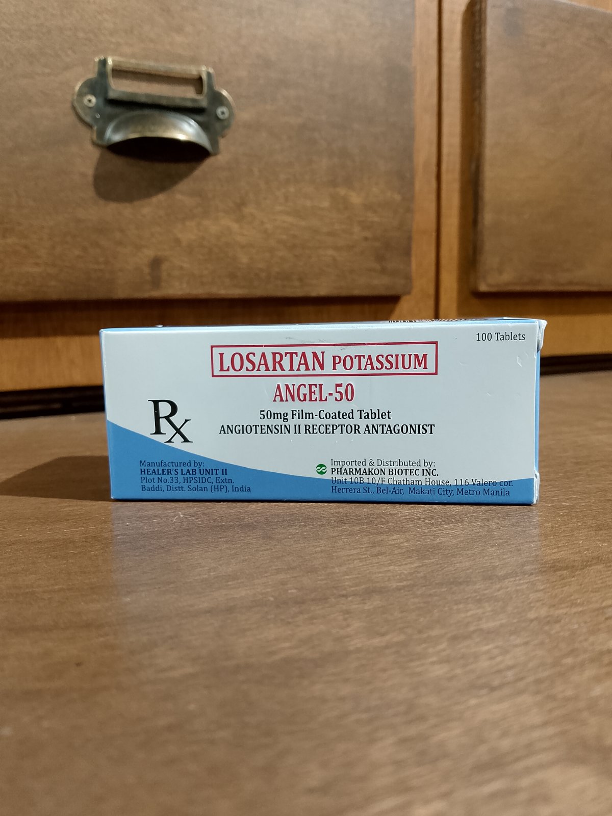 Losartan Potassium (ANGEL-50) 50mg Film-coated Tablet