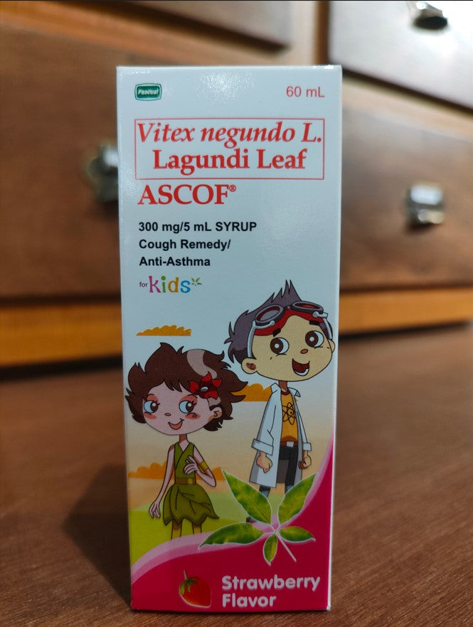 Vitex Negundo L. (Lagundi Leaf) ASCOF STRWBRRY 300MG/5ML 60ML