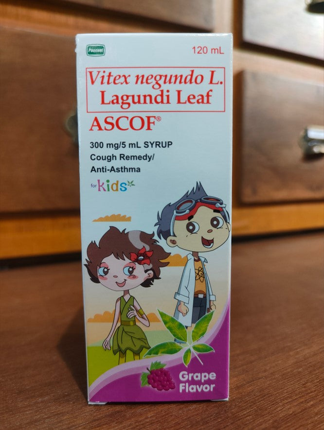 Vitex Negundo L. (Ascof) 300mg/5mL, Grape Flavor, 120mL