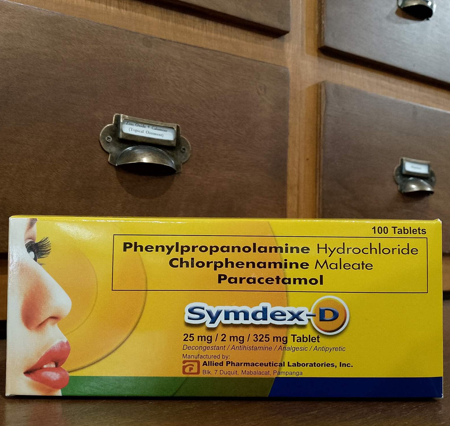Paracetamol + Phenylephrine HCl + Chlorphenamine Maleate (Symdex-D) 325mg/25g/2mg Tablet