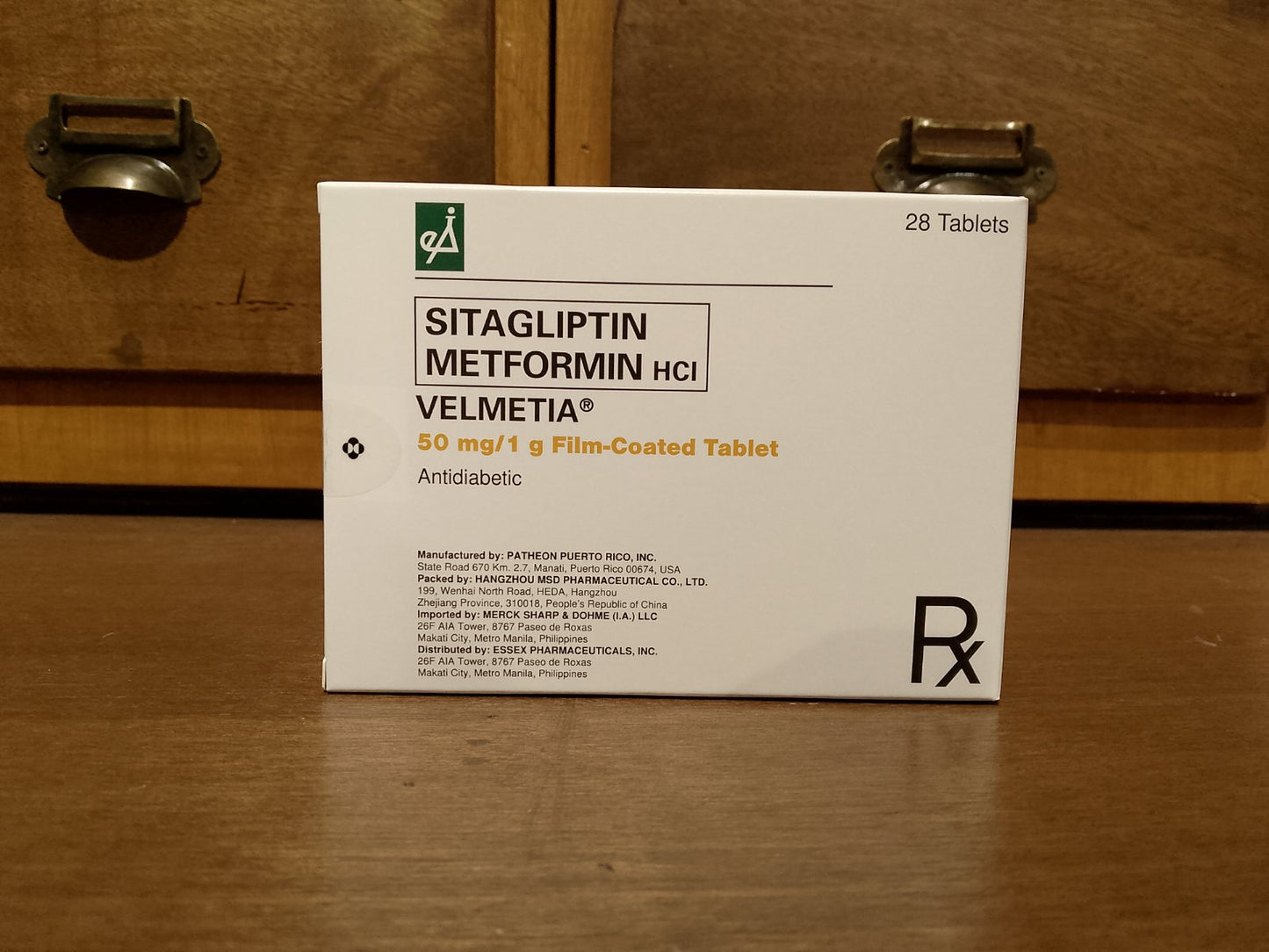 Sitagliptin + Metformin (Velmetia) 50mg/1g FCT