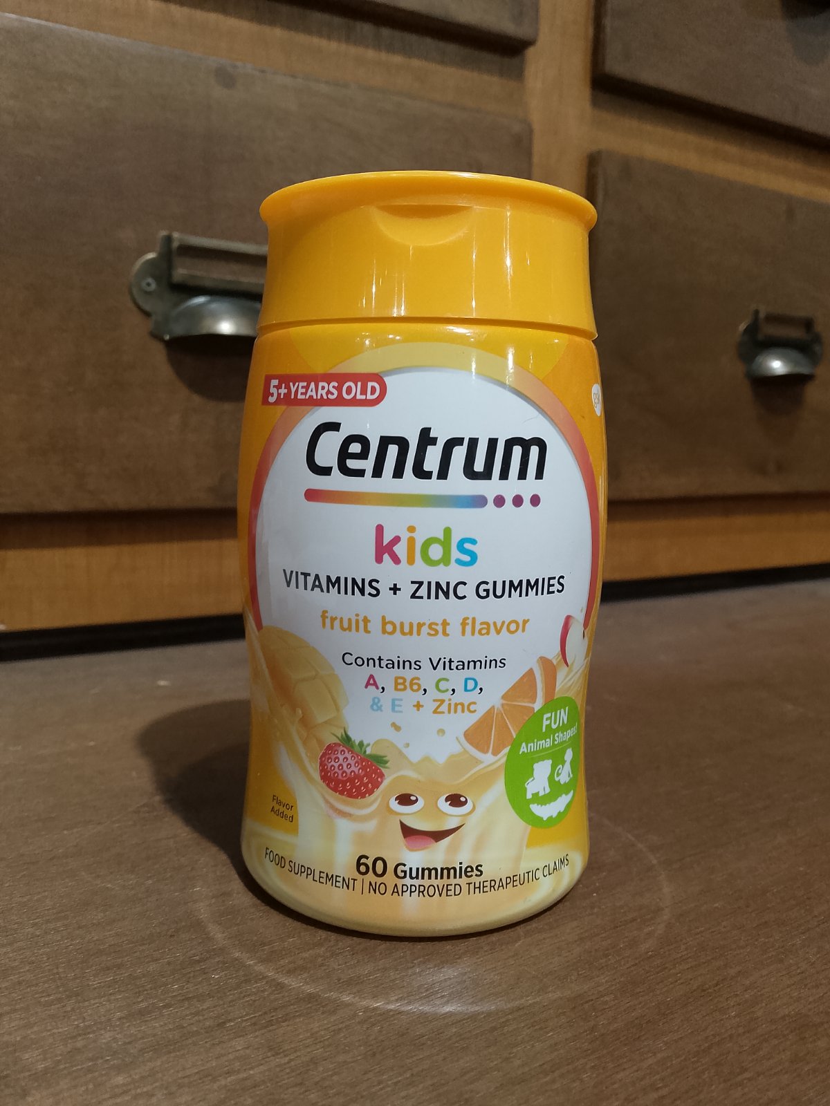 Centrum Kids Vitamins + Zinc Gummies (fruit burst flavor) 60's bottle