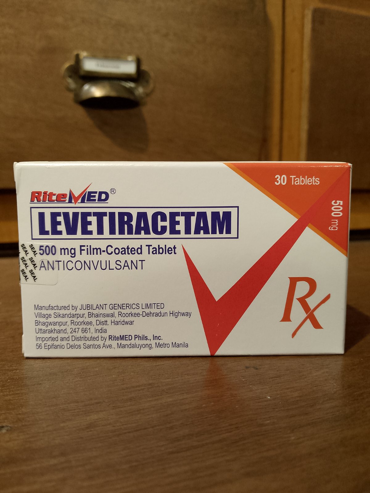 Levetiracetam 500mg (RiteMed) Film-Coated Tablet