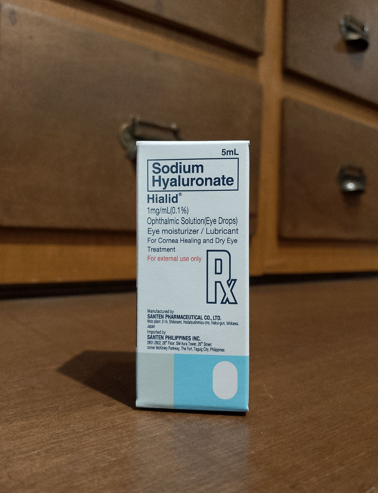 Sodium Hyaluronate (Hialid) 1mg/mL 0.1%, Ophthalmic Solution Eye Drops