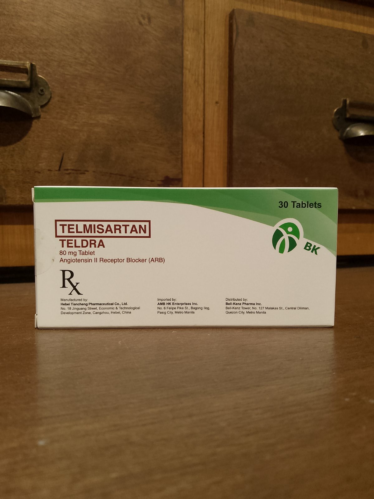 Telmisartan (Teldra) 80mg Tablet