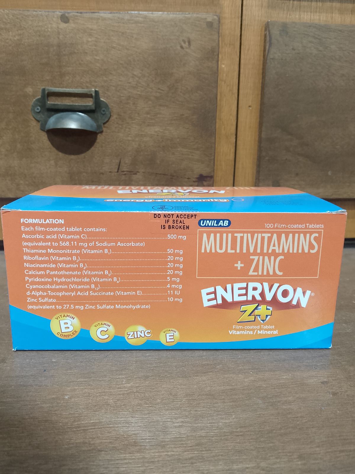 Multivitamins + Zinc (Enervon Z+) Film Coated Tablet