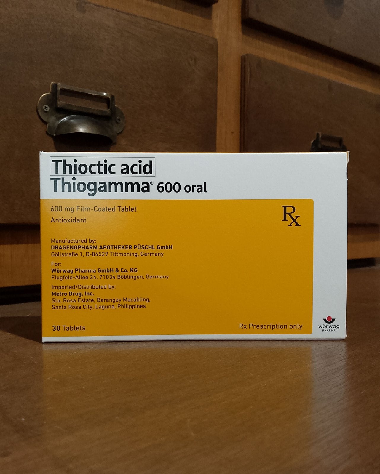 Thioctic Acid (Thiogamma-600) 600mg Film-Coated Tablet