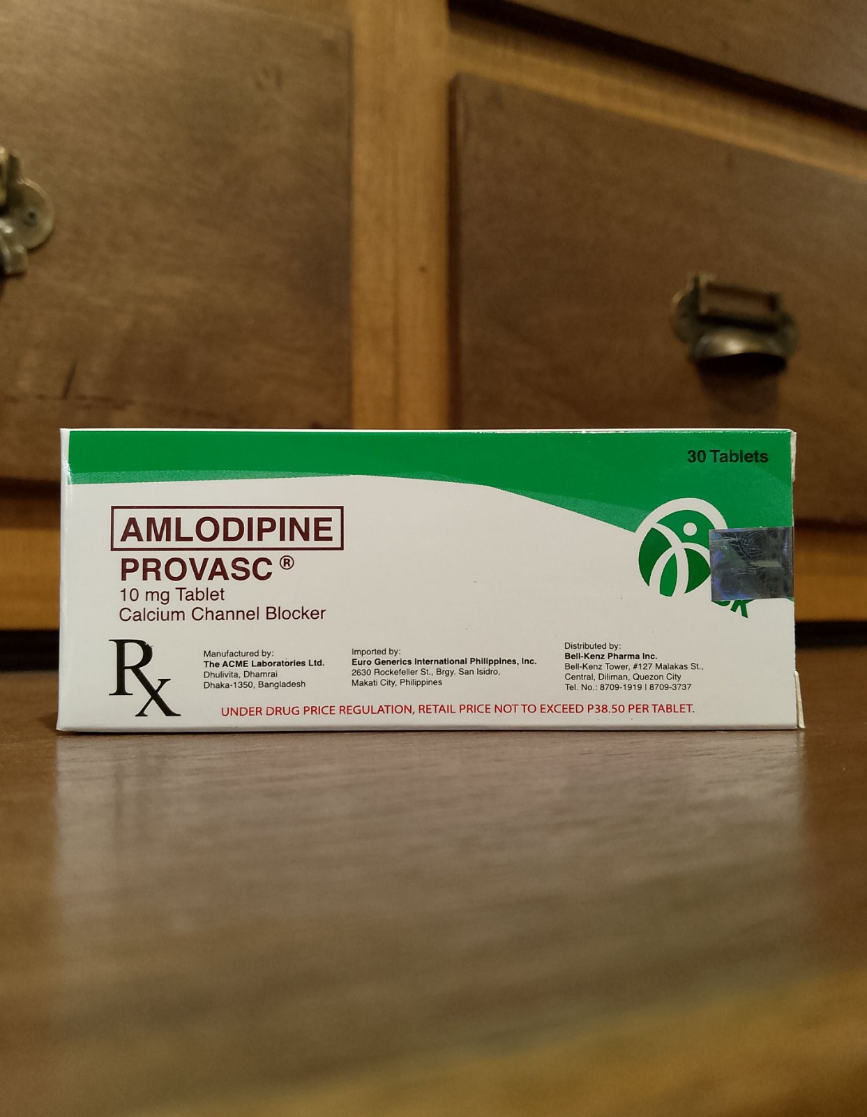 Amlodipine (Provasc) 10mg Tablet