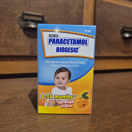 Paracetamol (Biogesic) 100mg/mL, Syrup (Oral Drops), 15mL