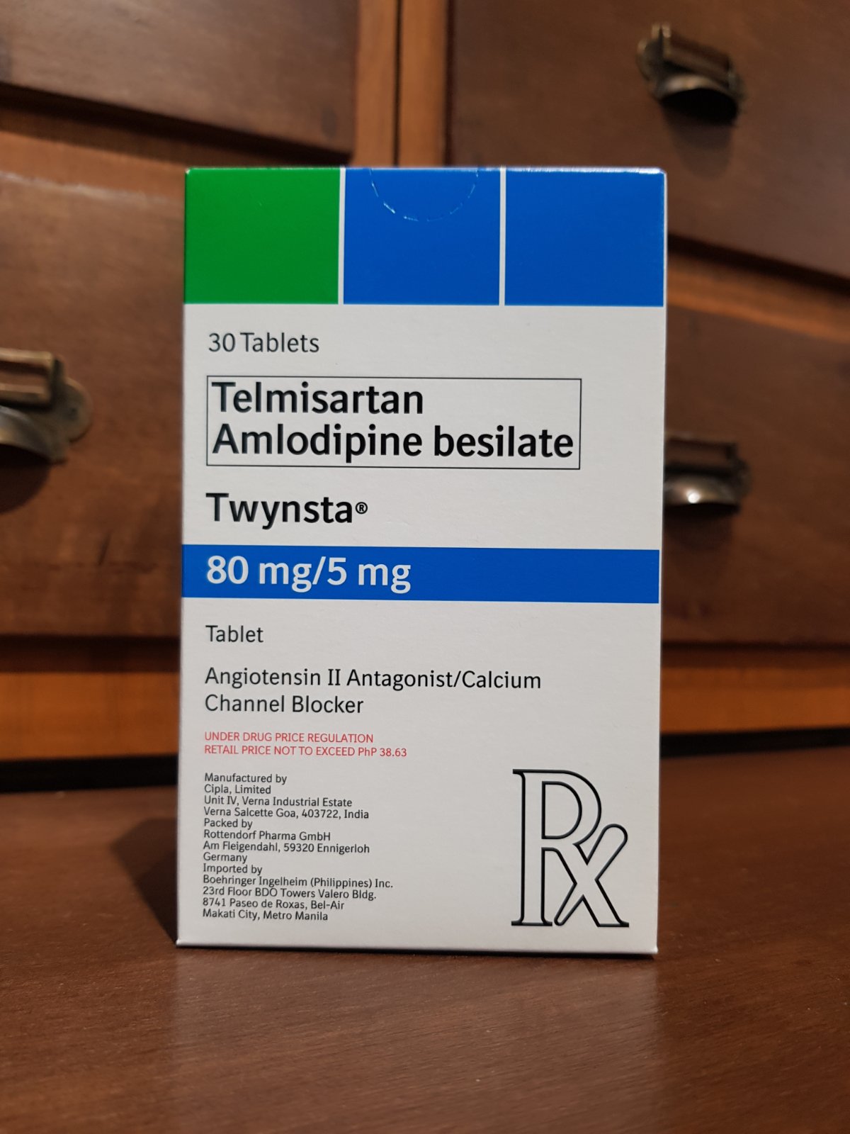 Telmisartan + Amlodipine [Twynsta] 80 mg/5mg Tablet