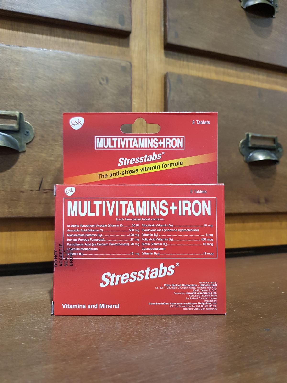 Multivitamins + Iron (Stresstabs) Film-coated Tablet, 8s