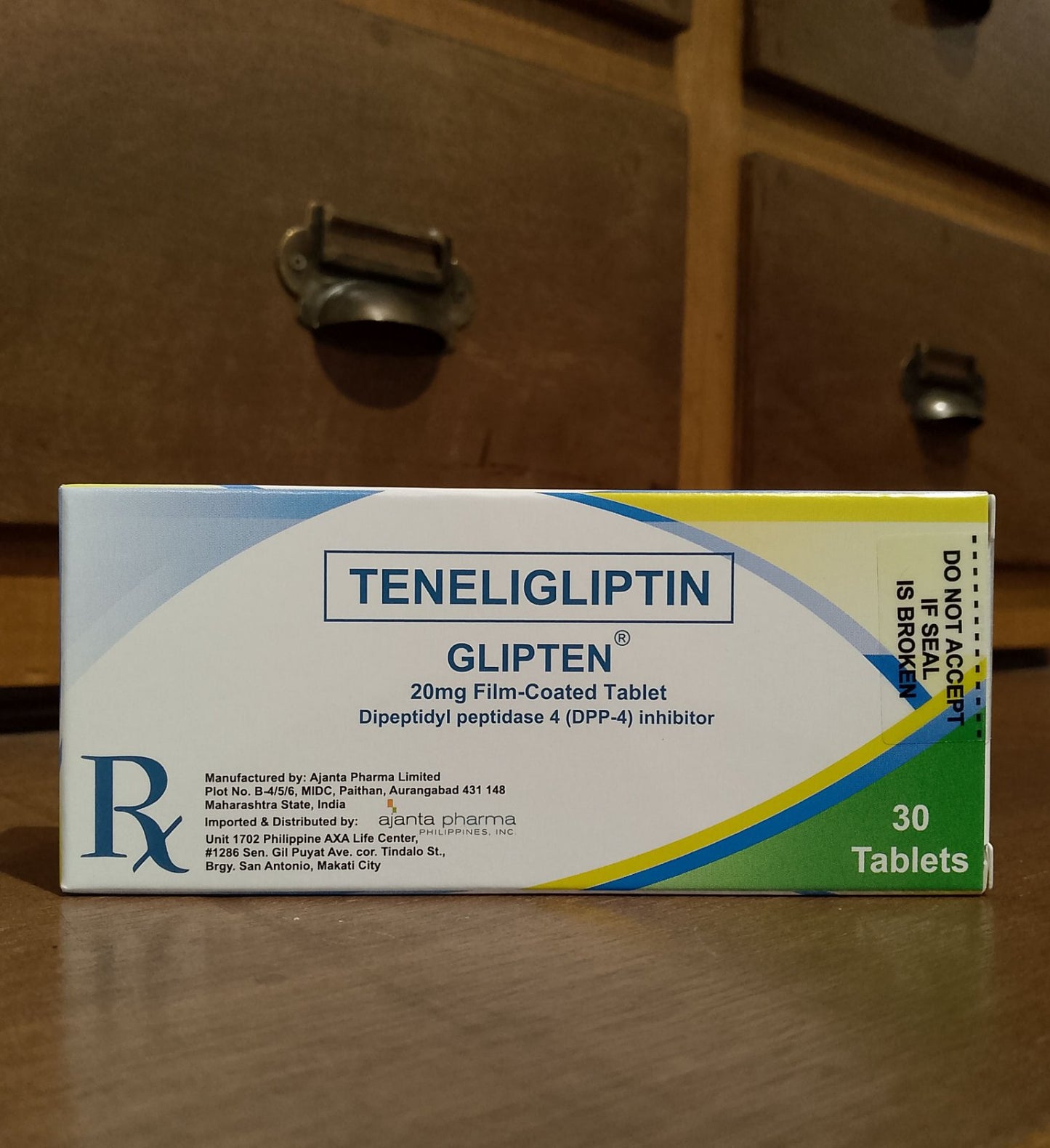 Teneligliptin (Glipten) 20mg, Film-coated tablet