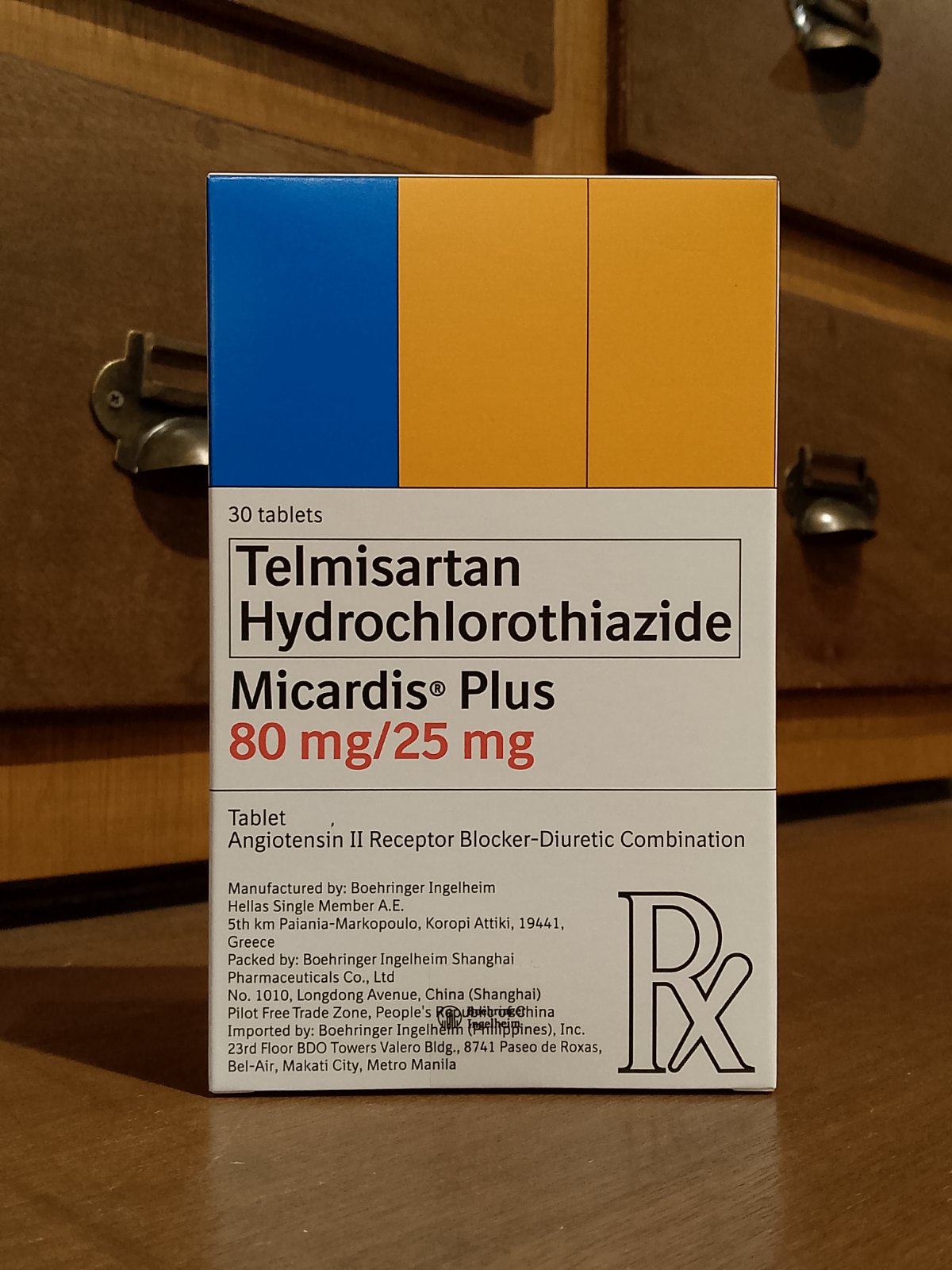 Telmisartan + Hydrochlorothiazide (Micardis Plus) 80mg/25mg, Tablet