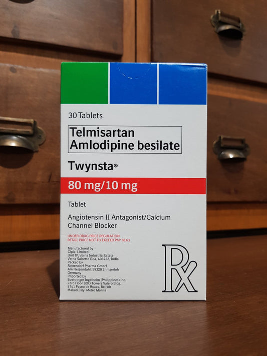 Telmisartan + Amlodipine besilate (Twynsta) 80mg/10mg, Tablet