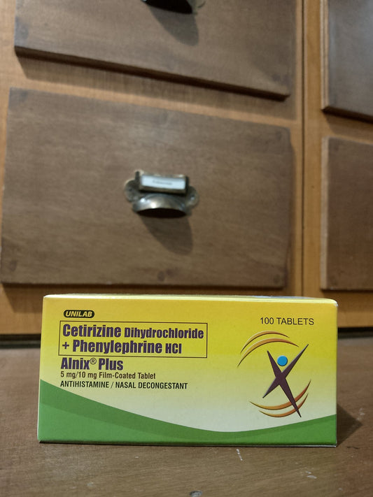 Cetirizine Dihydrochloride + Phenylephrine HCI (Alnix Plus) 5mg/10mg Film-Coated Tablet