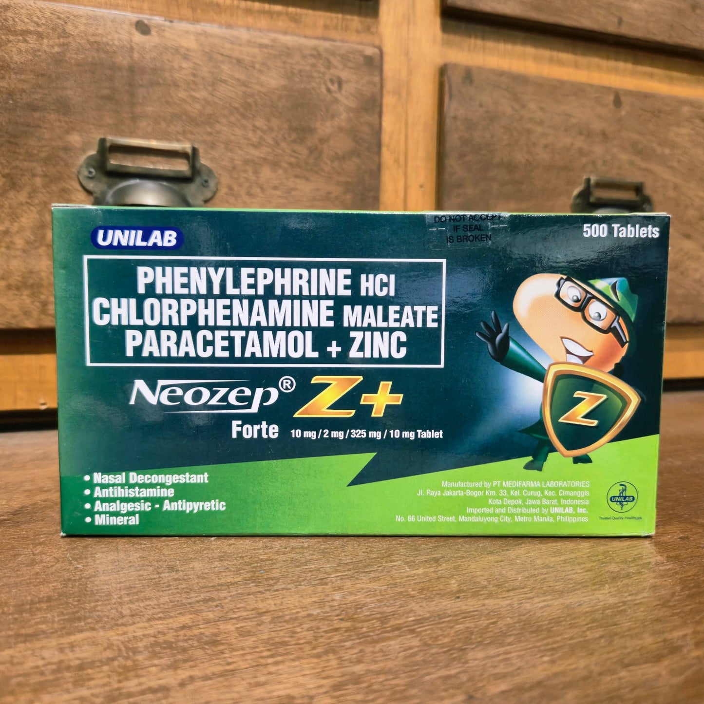Phenylephrine HCl + Chlorpheniramine Maleate + Paracetamol + Zinc [Neozep Forte Z+] Tablet