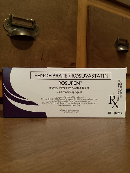 Fenofibrate + Rosuvastatin (Rosufen) 160mg/10mg, Film-coated tablet