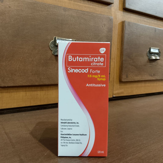 Butamirate Citrate (SINECOD FORTE) 7.5 mg/5 mL Syrup