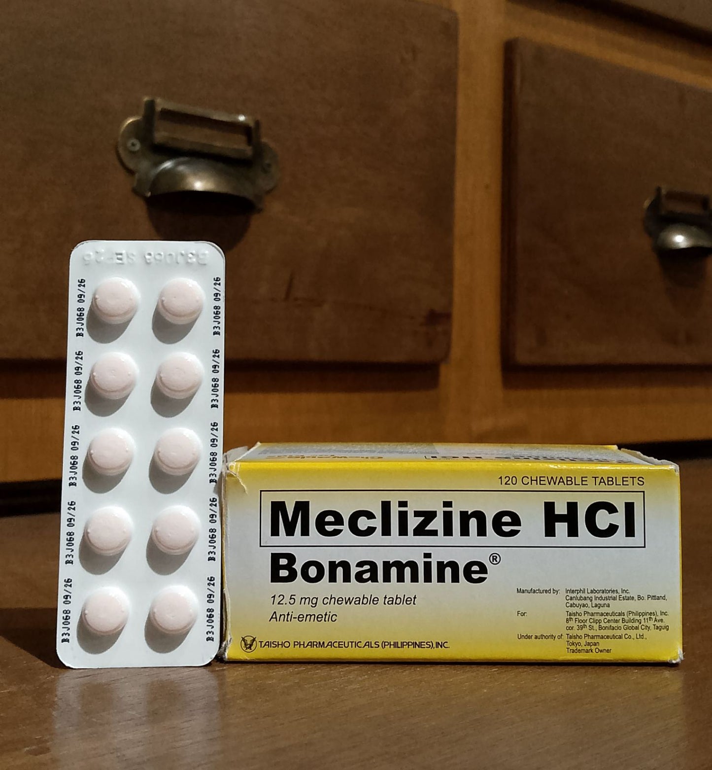 Meclizine HCl (Bonamine for Kids) 12.5mg Chewable Tablet