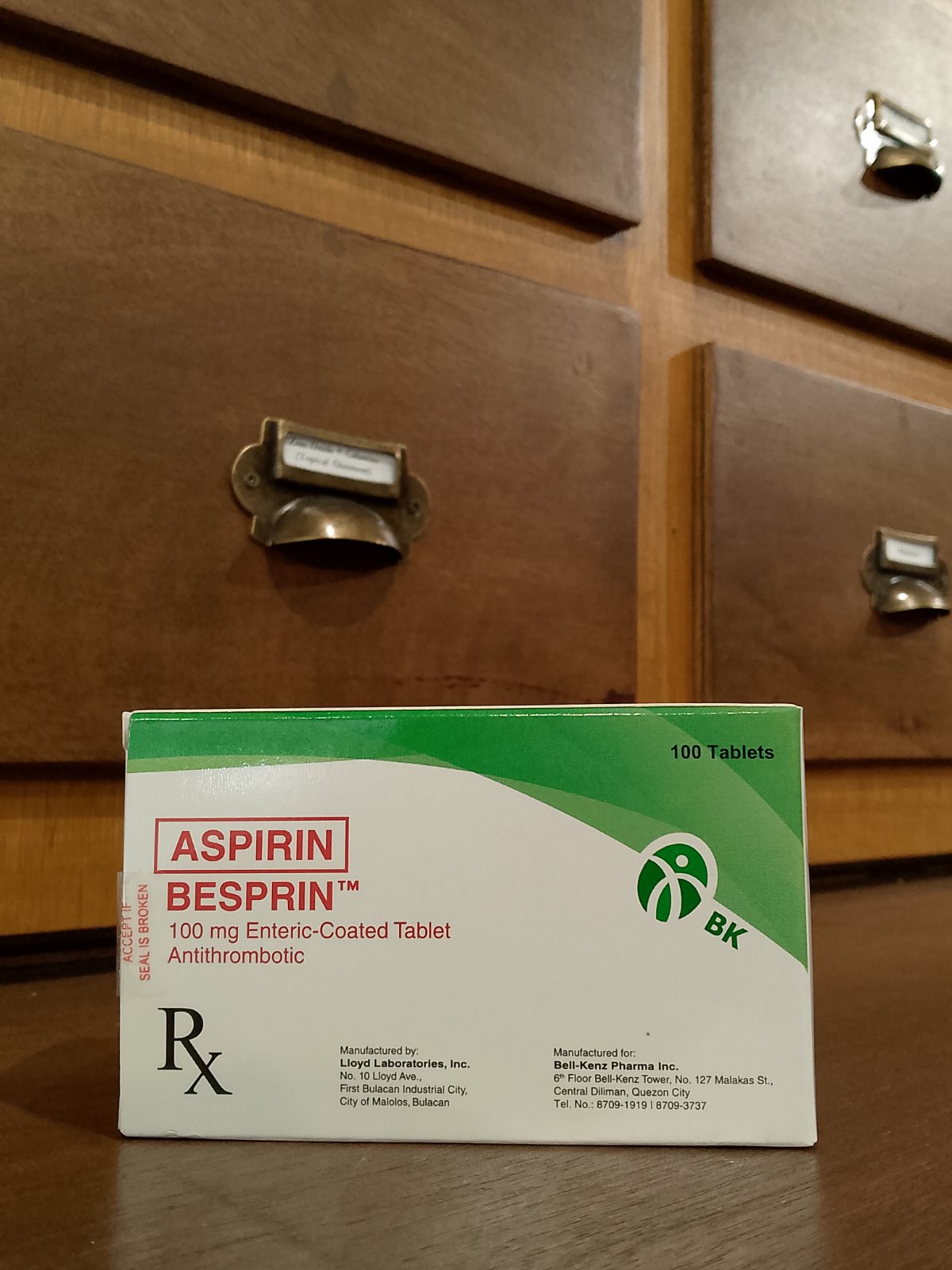 Aspirin (Besprin) 100mg EC Tab