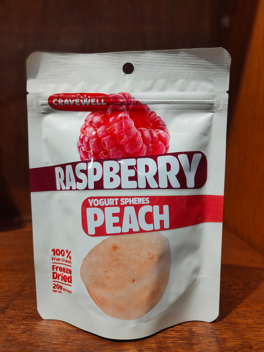 Raspberry Peach Yogurt Sphere Fruit Crunch 20g