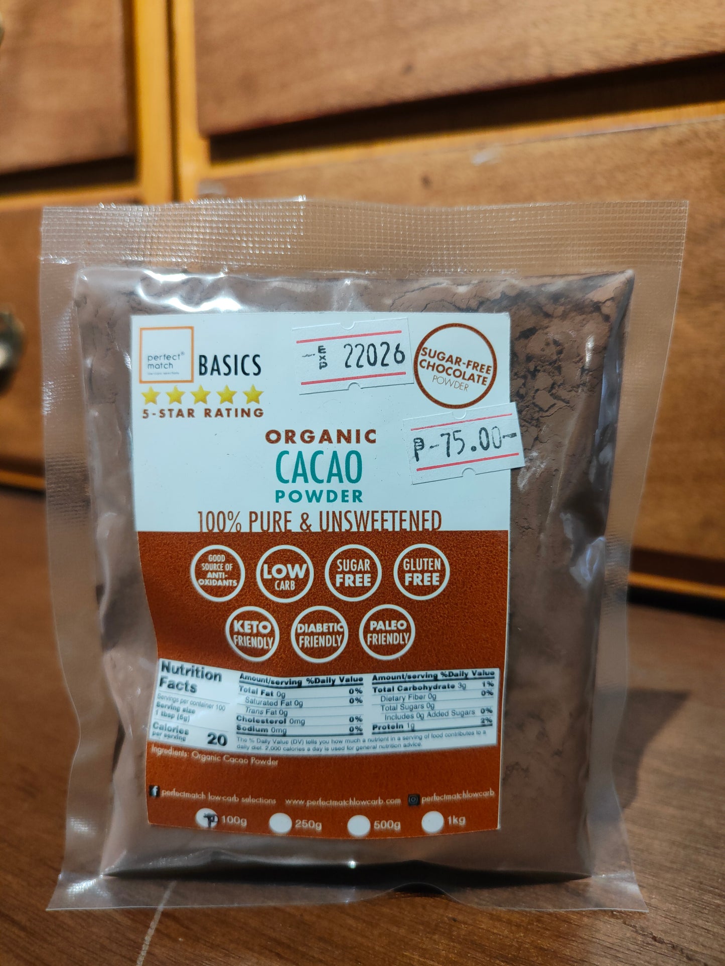 PFM ORGANIC CACAO POWDER 100G