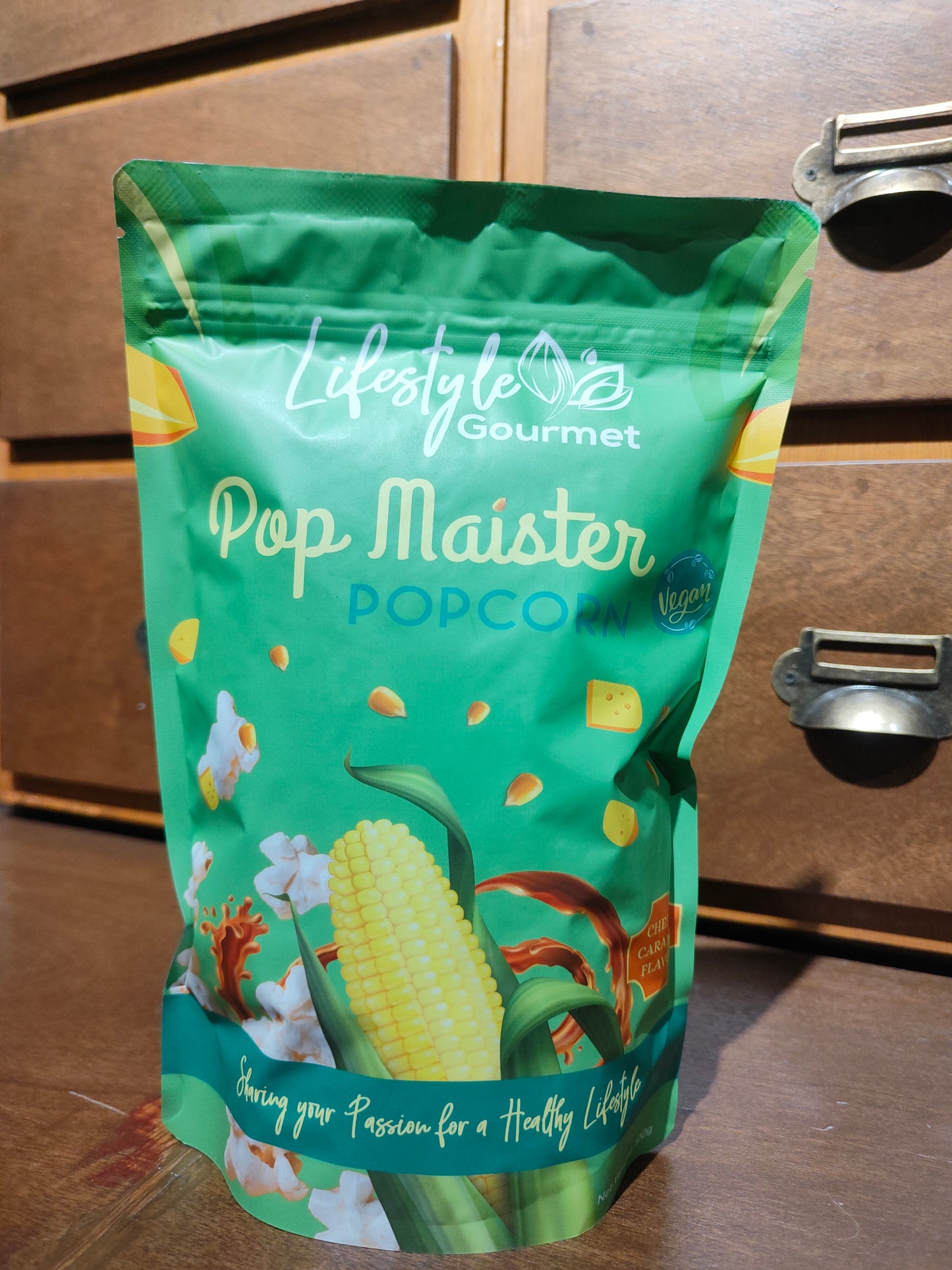 POPMAISTER VEGAN CHEESE-CARAMEL POPCORN 100G